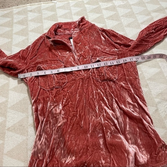 J crew velvet patch pocket popover shirt burnished barn - Picture 7 of 7